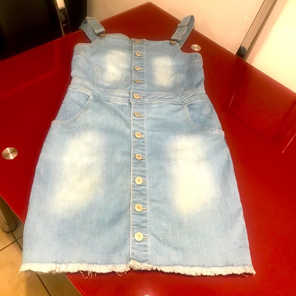 Overall Denim Skirt - Picture 2 of 4